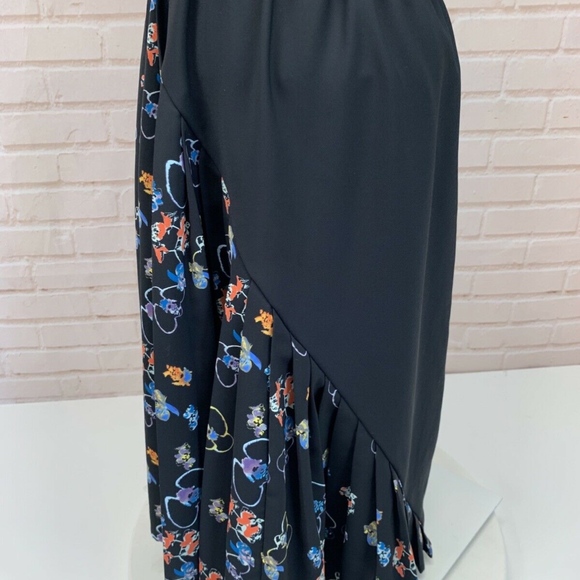 Rebecca Minkoff Floral Pattern Black Dress 6 - Picture 7 of 8